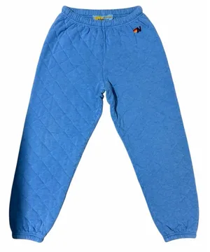 Aviator Nation‎ Quilted Sweatpants Ocean Blue Size Large thumbnail 1