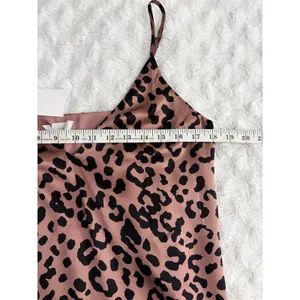 NEW Anthropologie Cami NYC The Olivia Pink Silk Graphic Leopard Cami Top M thumbnail 7