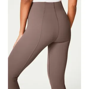 Spanx SPANXshape CoreLuxe Micro Flare Pants w/Mid-Tummy Compression Smoke Seamed thumbnail 4