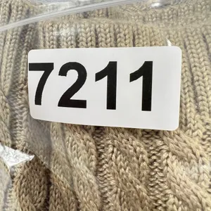 Calvin Klein Cable Knit Sweater Dress Khaki Tan Crew Neck‎ Small Quiet Luxury thumbnail 10