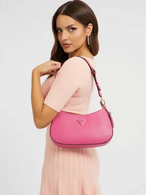 GUESS Hot Pink Shoulder Bag with Gold Hardware thumbnail 3
