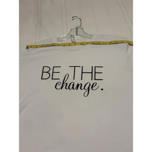 "Be The Change" White Graphic‎ Tee Bella Canvas XL thumbnail 4