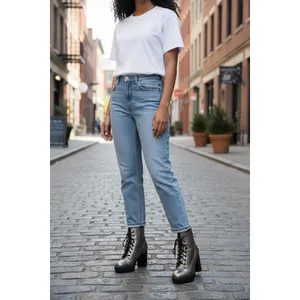 Madden NYC Women Gold Chrome Lace-Up Platform‎ Metallic Edgy Combat Boots Size 6 thumbnail 2