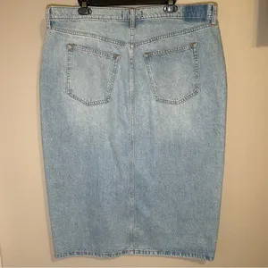 NEW Abercrombie & Fitch front slit denim midi skirt women’s plus size 18 / 34 thumbnail 6