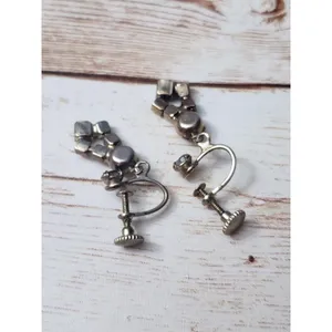 Vintage Screw On Earrings - 1 & 1/8" Dangle thumbnail 5