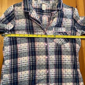 Victoria's Secret Women's Blue Purple Plaid Polka‎ Dot Nightgown Size Small thumbnail 6
