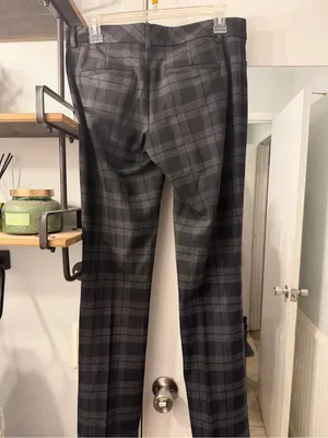 Express Black Plaid Columnist Dress Pants thumbnail 3