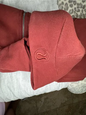 Lululemon Scuba Oversized 1/2 Zip Hoodie - XS/S. Color: Savannah thumbnail 5