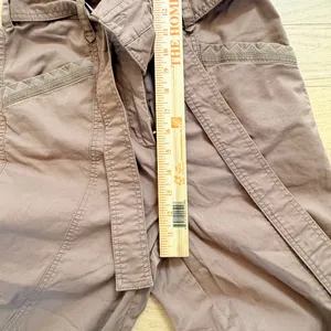 Anthropologie 4 Ellie Embroidered Brown Utility Pants Belted High Waisted Size 2 thumbnail 6