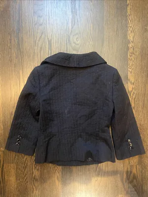 Vintage Y2K The Limited Black Textured Cropped Blazer Shawl Collar 2000s | XS thumbnail 6
