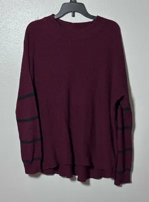 American Eagle Women Burgundy Red Jegging‎ Fit Knit Sweater size M. thumbnail 1