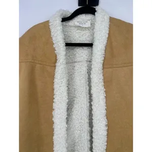 TUCKERNUCK Hyacinth House Tan Faux Suede‎ Shearling Crosby Vest M Boho Western thumbnail 3