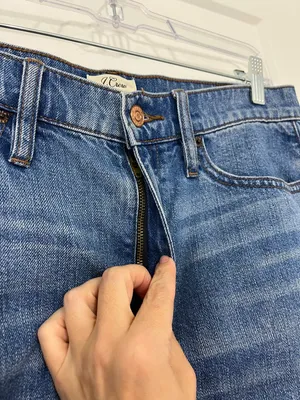 J.Crew Size 29 Medium Wash Denim Mini Skirt thumbnail 2