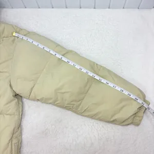 Zara Light Beige Puffer‎ Jacket Full Zip Water Repellent Oversize Size M thumbnail 15