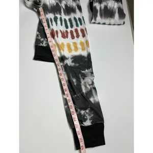 BIBI Tie Dye Lounge Set Women Small Jogger Pants Matching Top Boho Casual Set thumbnail 11
