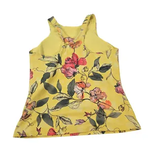 Athleta Yellow Iris Floral Concious Racerback Yoga Tank Top Size: S‎ thumbnail 5