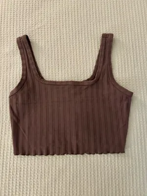 Aerie OFFLINE Brown Tank and Skirt Set thumbnail 4