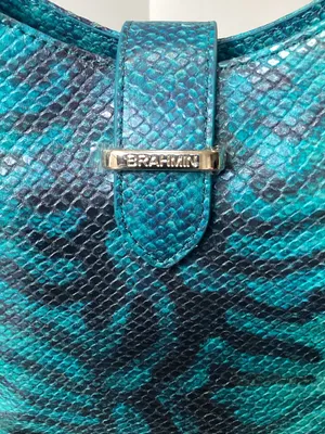 Brahmin Small Gwynne Blue Mariner Leather Crossbody thumbnail 2