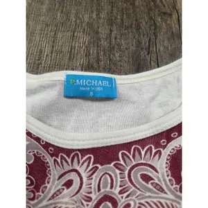 P. Michael Indiana University Hoosiers Blouse Top Shirt Bling Small 3/4 Sleeve S thumbnail 3