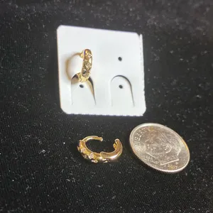 Gold-Tone Starburst Huggie Earrings thumbnail 3