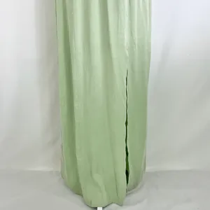 New Topshop Ring Detail Halter Neck Side Slit Maxi Dress Sage Green Size 6 thumbnail 10