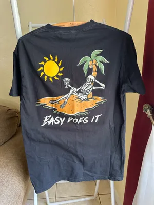 Bowery Supply Easy Does It Skeleton T Shirt Black thumbnail 1