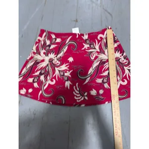 Vintage Jantzen Pink Floral Paisley Swim Skirt Mini Skirt Made in USA Medium thumbnail 6