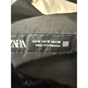Zara Women’s Black Paperbag Waist High Rise Elastic Waist Tapered Pants Size M thumbnail 11