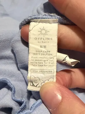 Offline by Aerie Women’s Light Blue Ribbed Cropped Tank Top thumbnail 3