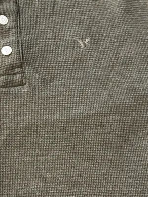 American Eagle Outfitters Olive Thermal Henley Pullover thumbnail 2
