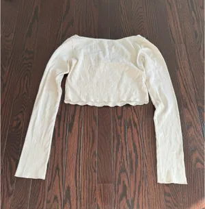 Brandy Melville white pointelle top thumbnail 2