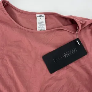 Alphalete Ultrasoft Wrap around Tie Short Sleeve Workout TOP Medium pink thumbnail 5