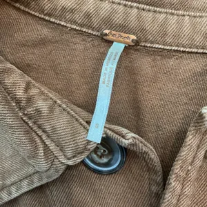 Free People Brown Utility Cropped Military Jacket Button Front Small Boho Field thumbnail 3