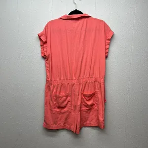 Universal Threads Linen Blend Romper Womens 14 Vacation Beachy Coastal Nautical thumbnail 8