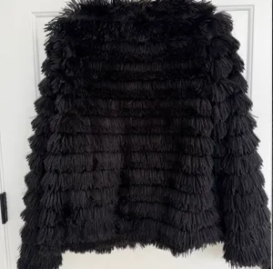 ANDREE BY UNIT Black Faux Fur Jacket thumbnail 2