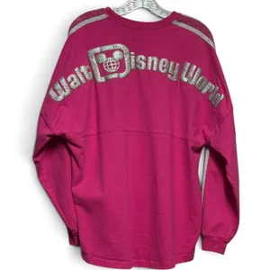 Disney Parks Spirit Jersey Walt Disney World Pink Silver Sparkle Large thumbnail 6
