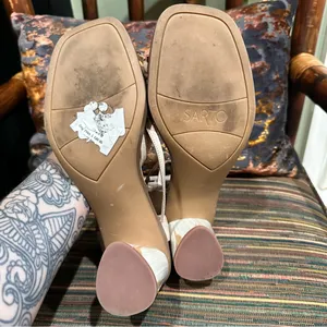 Franco Sarto Rina Leather Fringed Ankle-Tie Sandals size 8.5 thumbnail 13