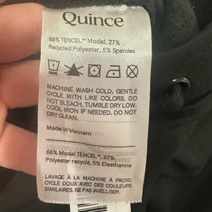 Quince Supersoft Fleece Joggers Womens Size Small Black Pants Lounge Athleisure thumbnail 5