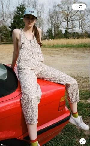 Urban Outfitters Women's M Leopard Print Camille Overall thumbnail 1