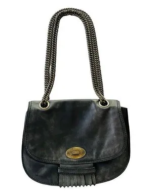 Madewell 1937 Leather Purse Handbag Grey Flap Crossbody Shoulder thumbnail 1