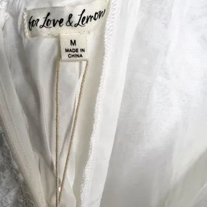 For Love and Lemons White Lace Floral Choker Neck Harriet Mini Dress Medium NWT thumbnail 7