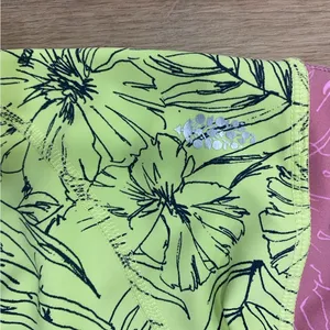 🌟Free People Movement🌟 Electric Lime Fired Up Bike Shorts Yellow/Pink Sz M thumbnail 5