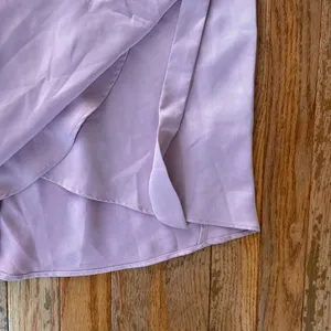 The Clothing Company pink mauve pastel purple cowl neck wrap bow formal mini dress thumbnail 6