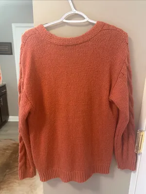 Wild Fable Cable-Knit Button-Front Cardigan Sweater, Size Large, Excellent Condi thumbnail 5