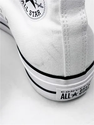 CHUCK TAYLOR ALL STAR CONVERSE White Platform Lace Up High Top Sneakers Size 10 thumbnail 12