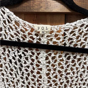 POL White Knit Open Cardigan with pocket very long size M thumbnail 2