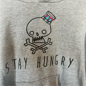 Stay Hungry Pullover Hoodie‎ Gray Size M thumbnail 3
