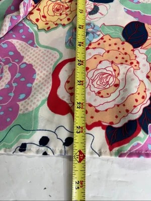 entro Floral Print Blouse S polka dots ruffle colorful boho casual office modest thumbnail 11