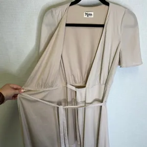 Show‎ Me Your Mumu | Nude Maxi Wrap Dress Medium long thumbnail 4