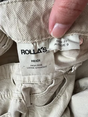 Rolla's Heidi High Rise Loose Straight Tan Khaki Stone‎ Jean size 27 thumbnail 13